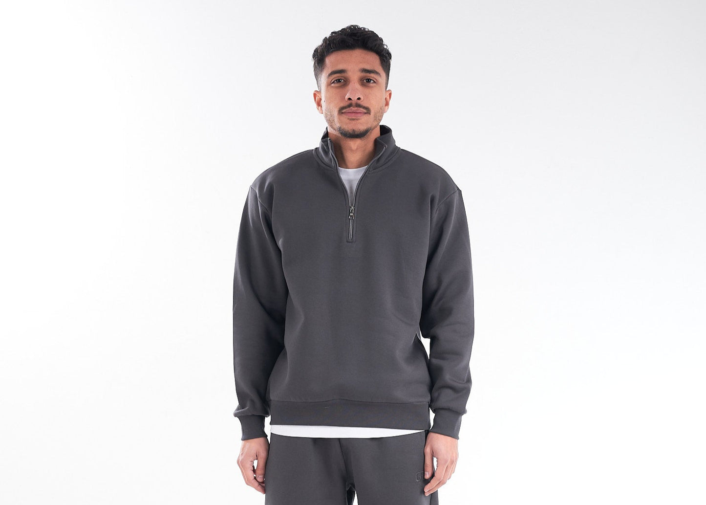 Dark Gray Quarter-Zip – The Understated Statement