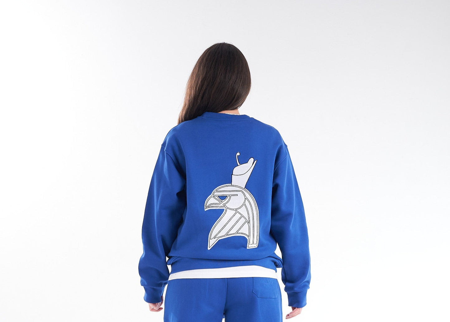 Blue Shedy Horus Crewneck – The Sky Guardian