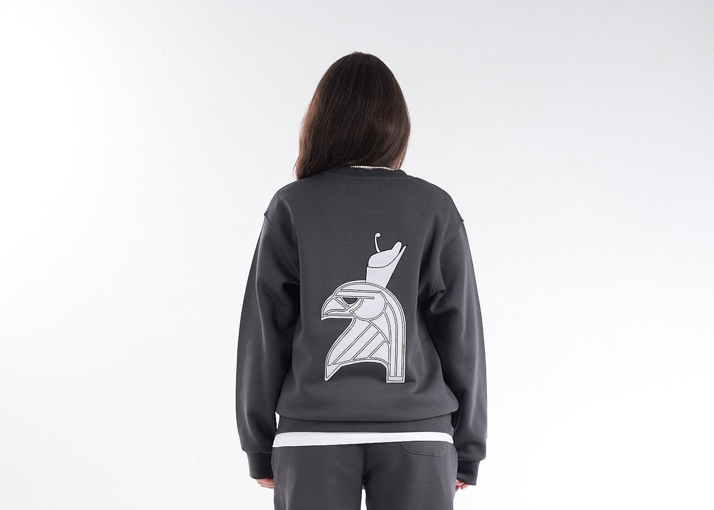 Dark Gray Shedy Horus Crewneck – The Balance of Power