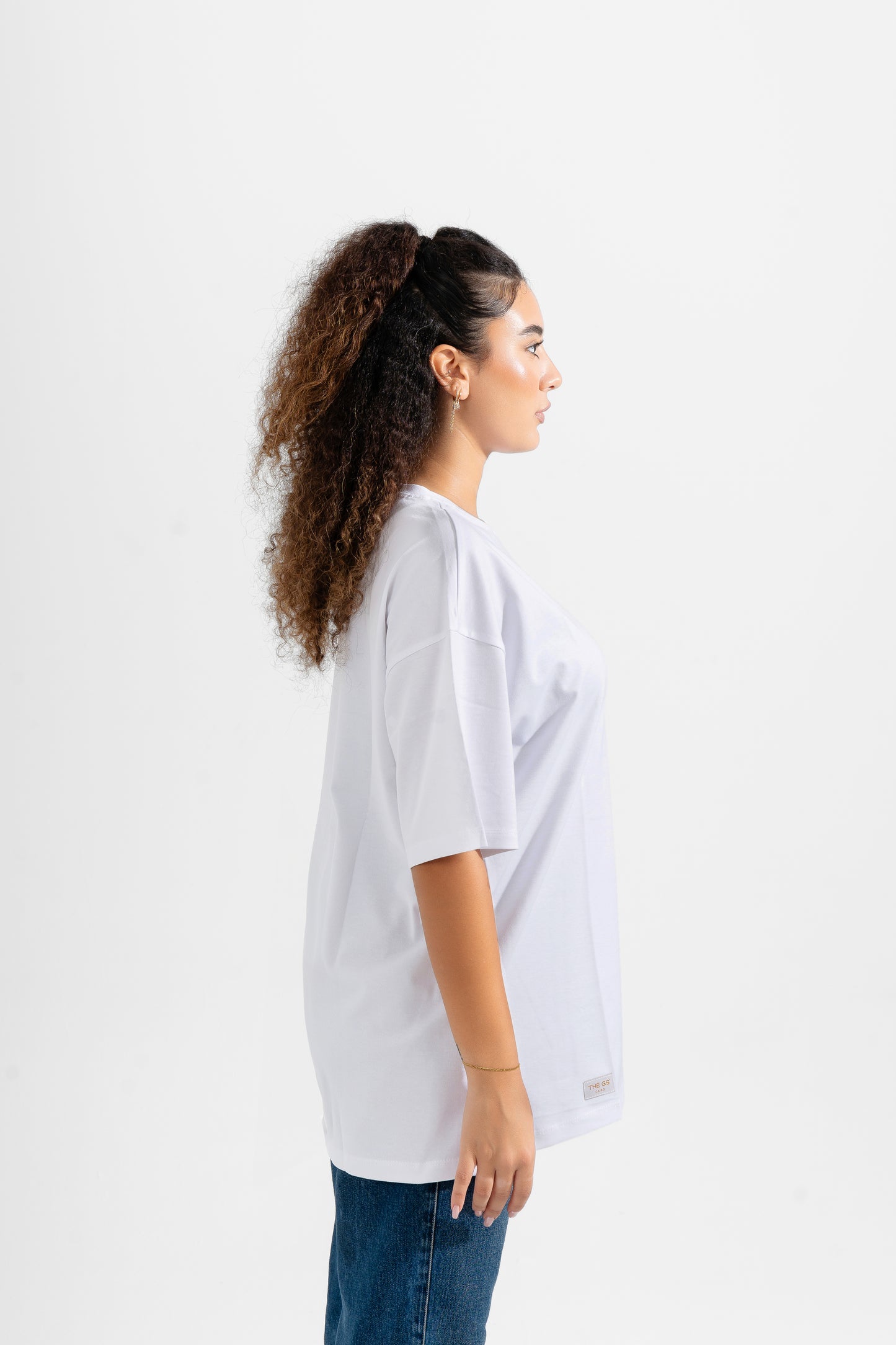 THE GS' White Oversized Tee • Unisex