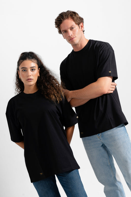 THE GS' Black Oversized Tee • Unisex