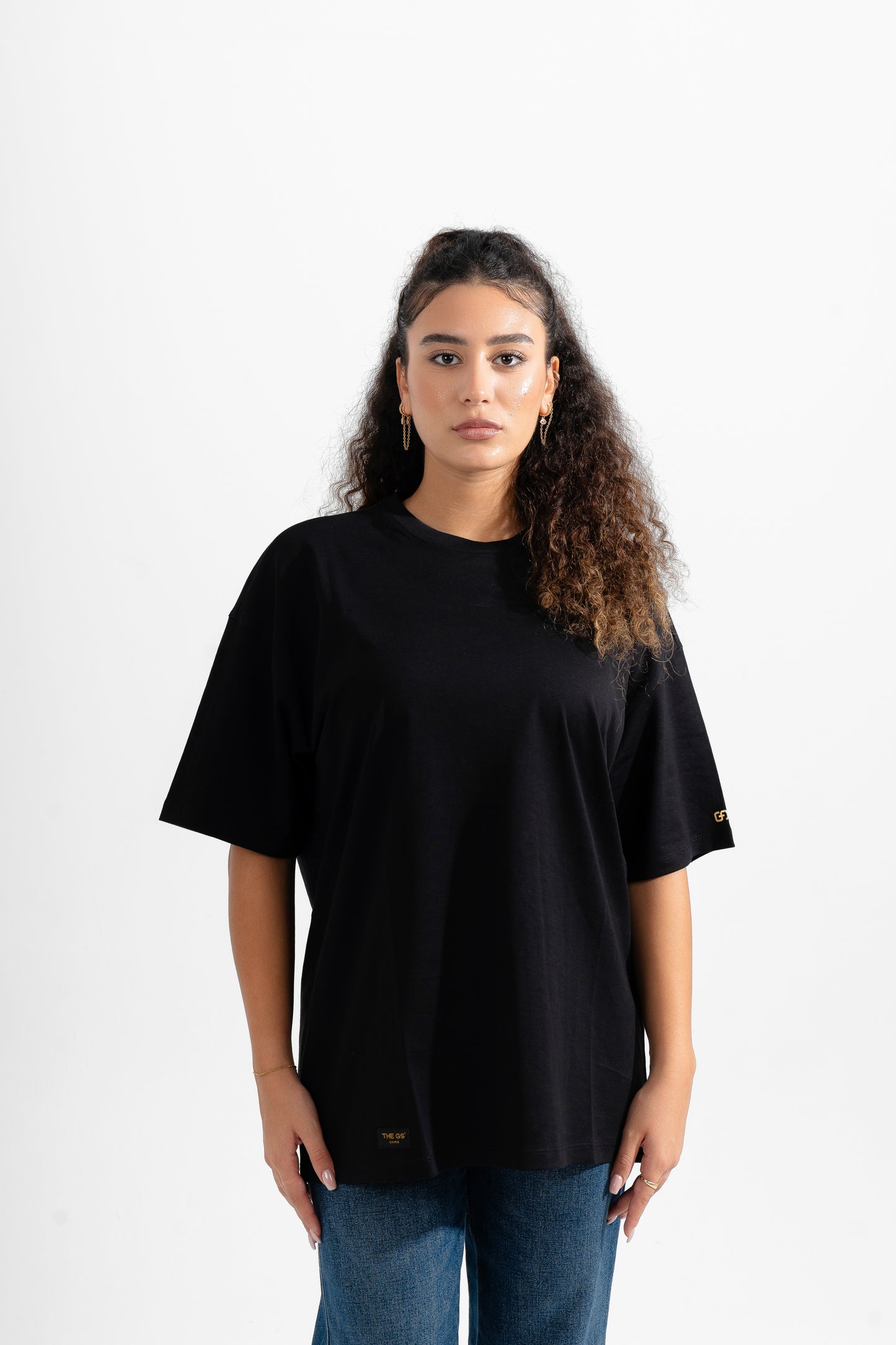 THE GS' Black Oversized Tee • Unisex