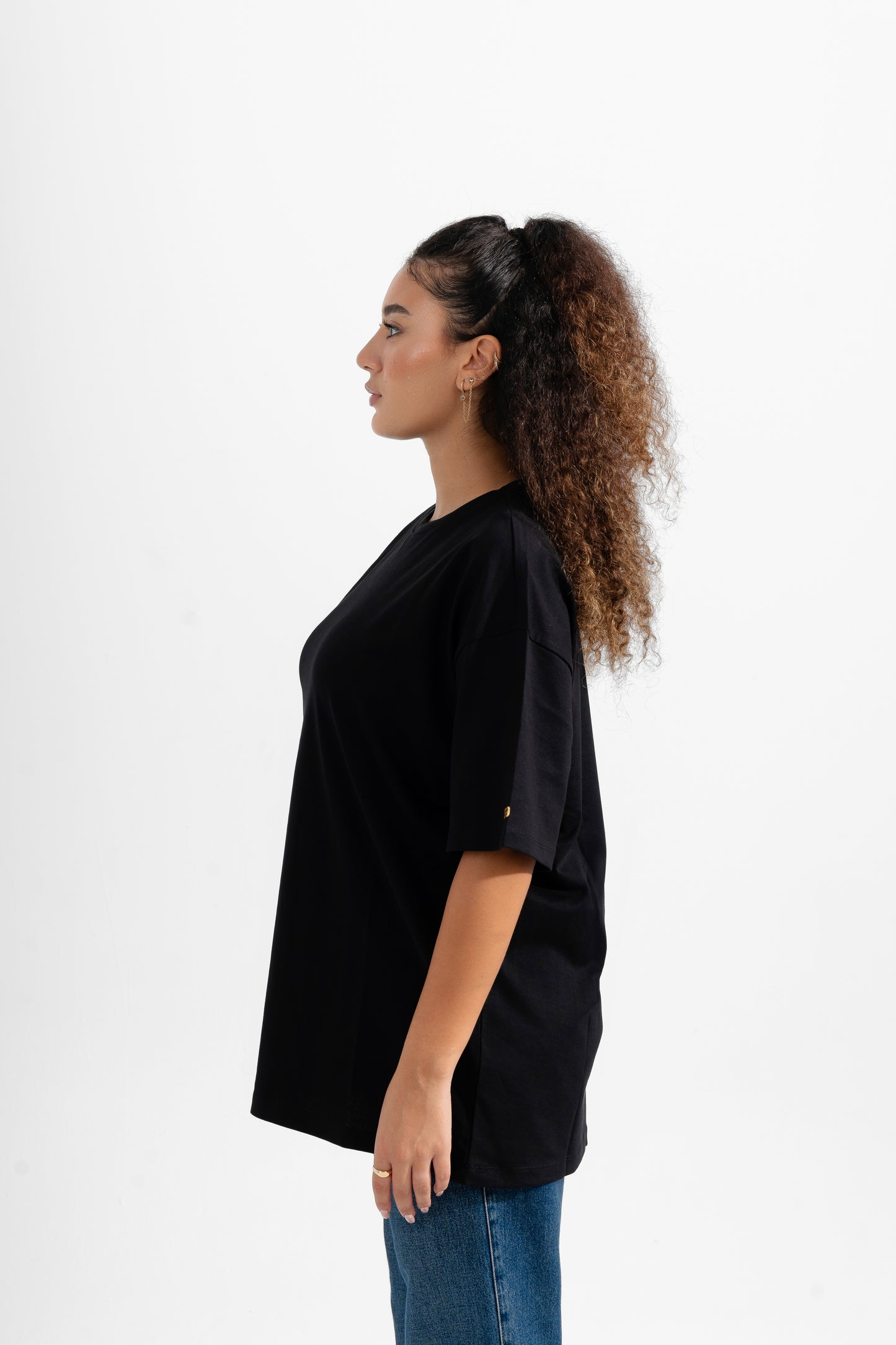 THE GS' Black Oversized Tee • Unisex