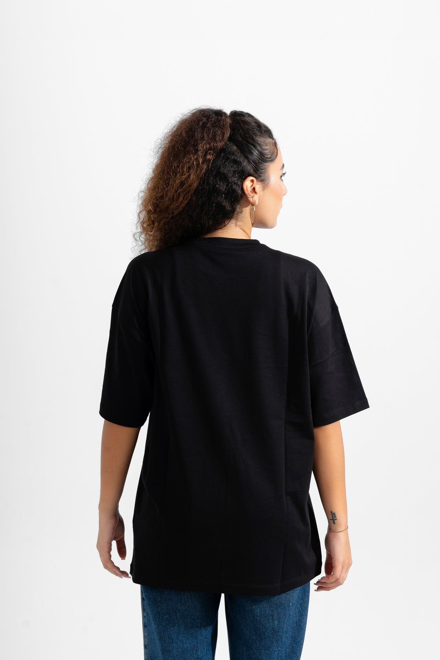 THE GS' Black Oversized Tee • Unisex